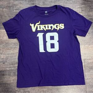 NFL Purple Youth Team Tee with White Logo Print